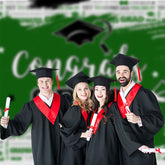 Aperturee - Green Brush Stars You Did It Grad Photo Booth Backdrop